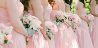 Blush wedding theme in Wine Country CA